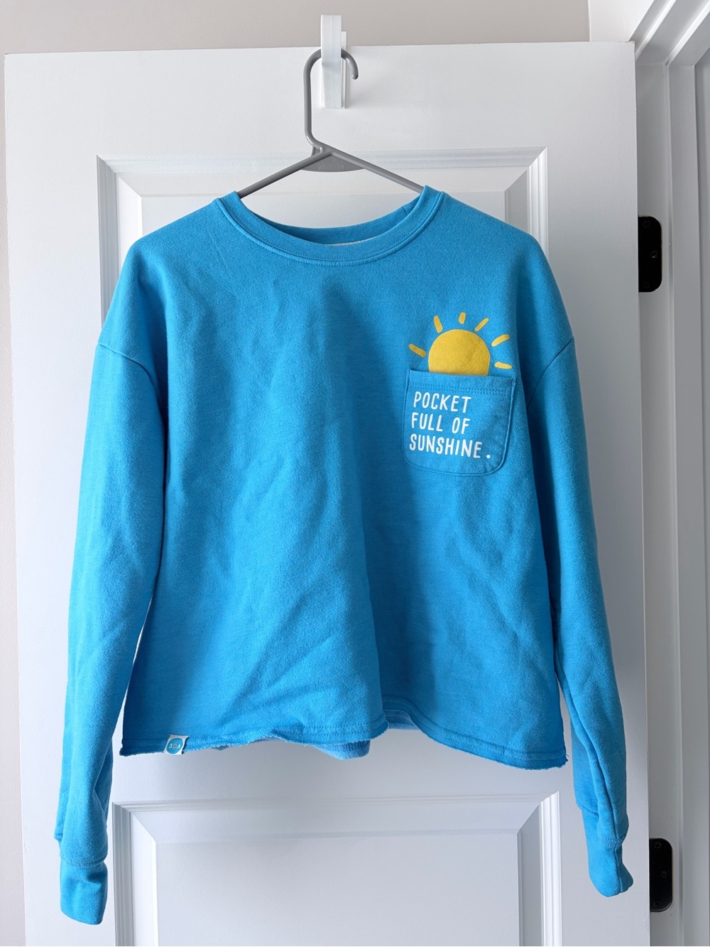 30A Pocket Full of Sunshine Blue Crop Sweatshirt